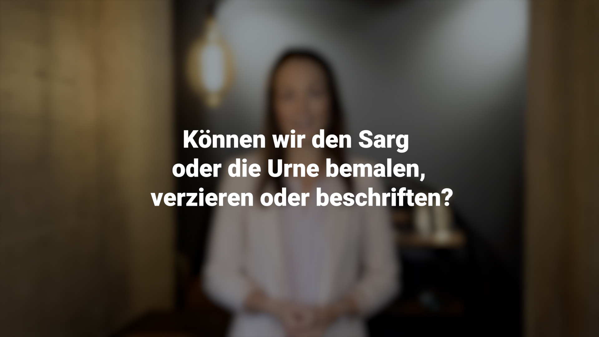 Sarg oder Urne bemalen
