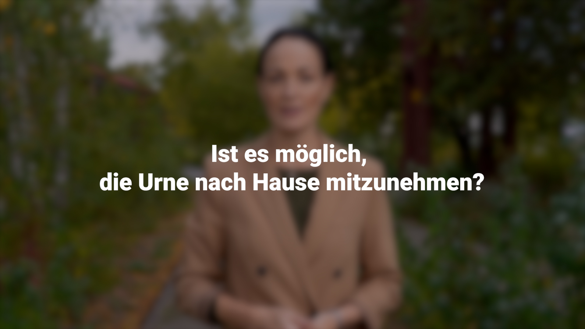 Urne nach Hause nehmen